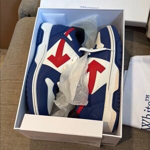 Off-White Navy and Crimson Sneakers
